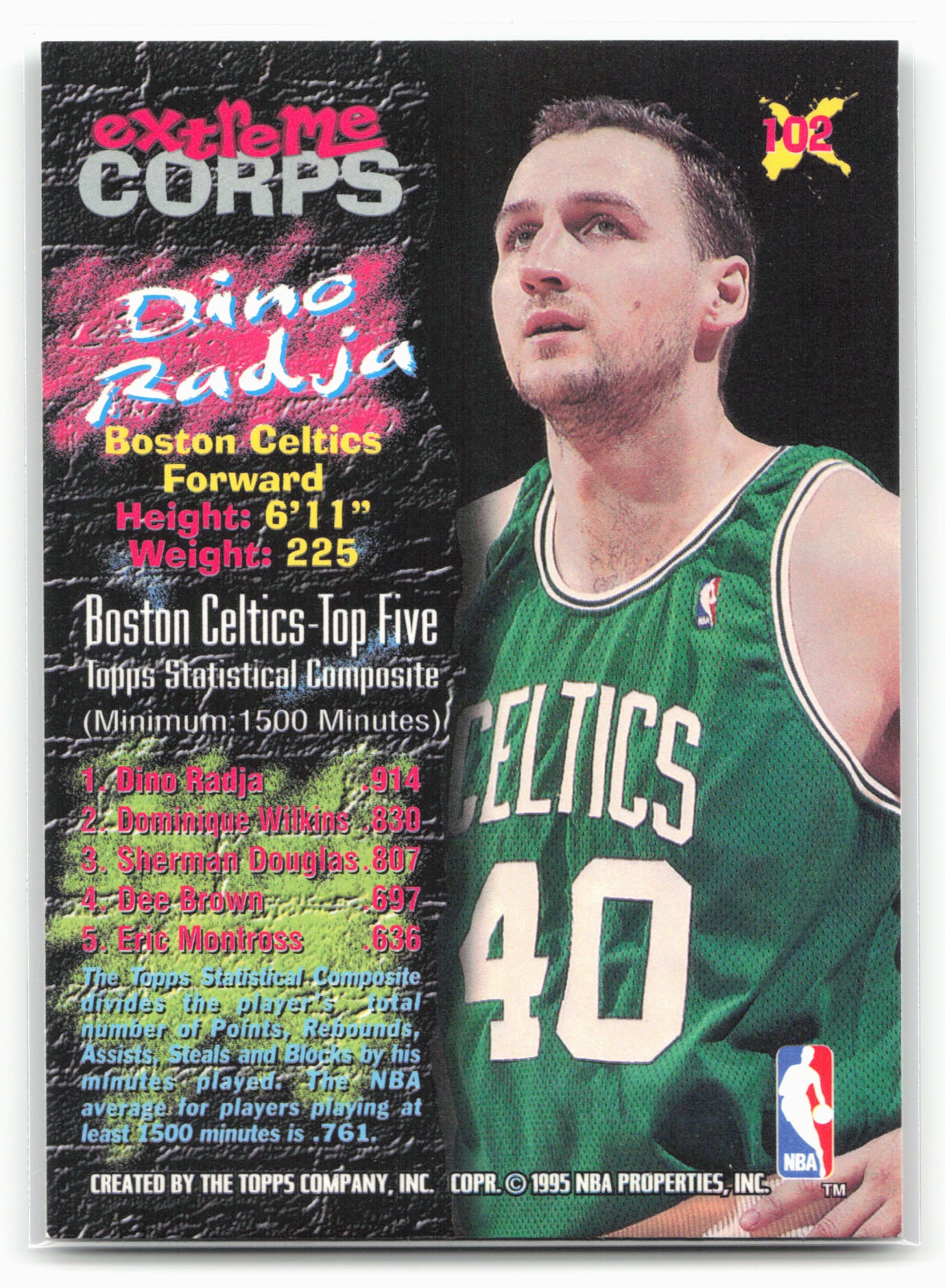 1995-96 Stadium Club #102 Dino Radja 27521