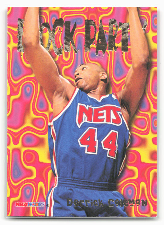 1995-96 Hoops #24 Derrick Coleman Block Party 27524