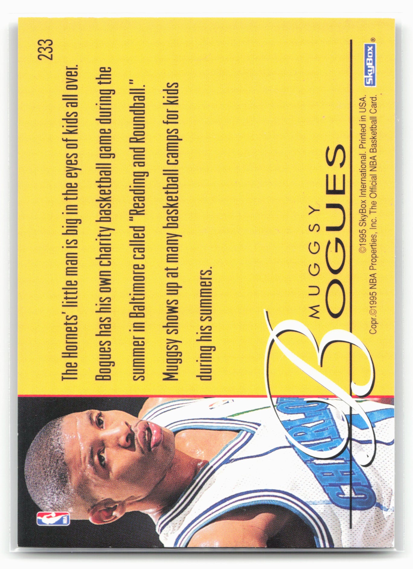 1995-96 Hoops #233 Muggsy Bogues 27525