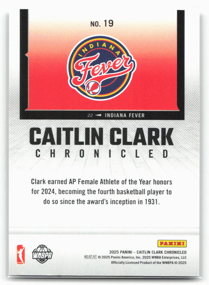 2025 Panini Caitlin Clark Chronicled #19 Caitlin Clark Holo 27533