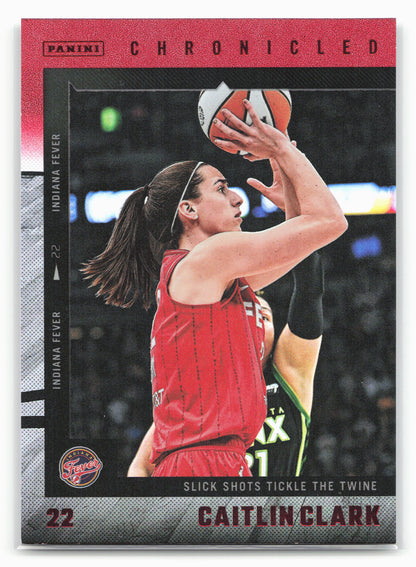 2025 Panini Caitlin Clark Chronicled #45 Caitlin Clark Red Holo 27536