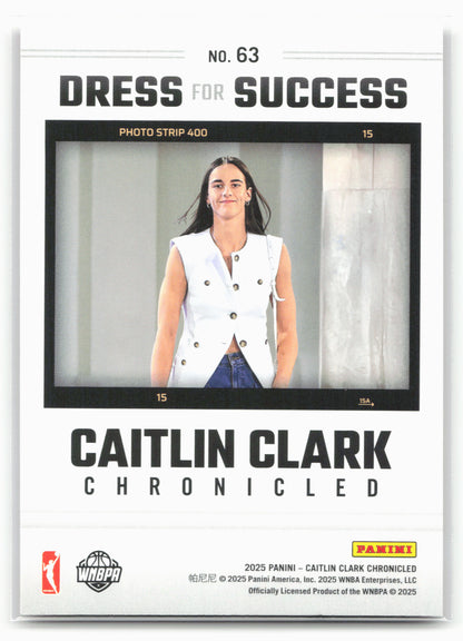 2025 Panini Caitlin Clark Chronicled #63 Caitlin Clark Red Cracked Ice 27537