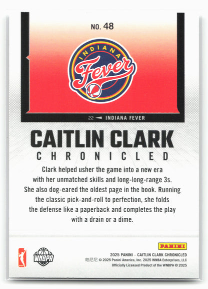 2025 Panini Caitlin Clark Chronicled #48 Caitlin Clark Holo 27542