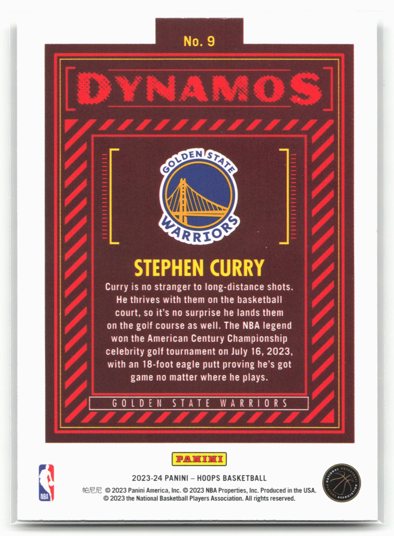 2023-24 Hoops Winter #9 Stephen Curry Dynamos 27553