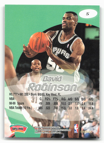 1999-00 SkyBox Apex #5 David Robinson 27555