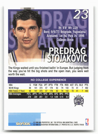 1999-00 Hoops #23 Predrag Stojakovic 27560