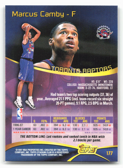 1997-98 Stadium Club #177 Marcus Camby 27562
