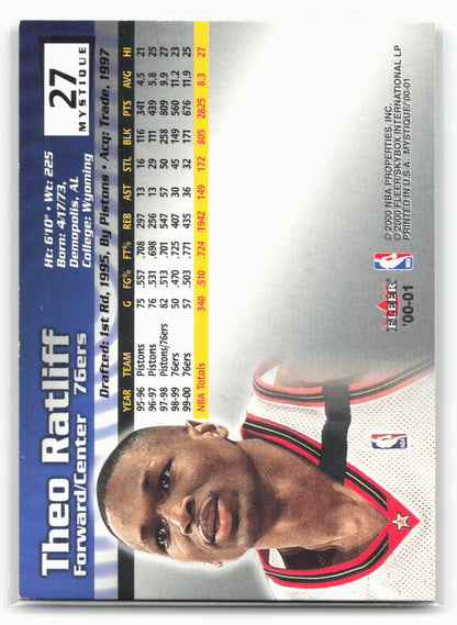 2000-01 Fleer Mystique #27 Theo Ratliff 27563