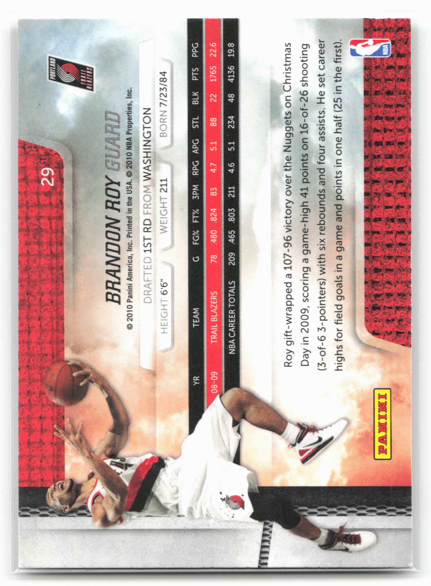 2009-10 Panini Absolute Memorabilia #29 Brandon Roy Retail