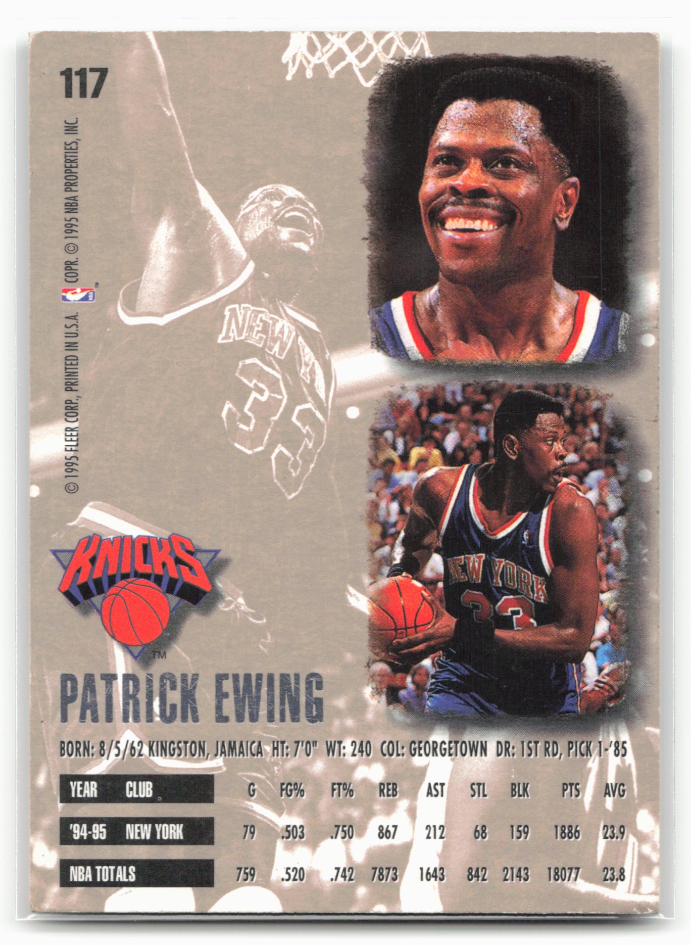1995-96 Ultra #117 Patrick Ewing 27569
