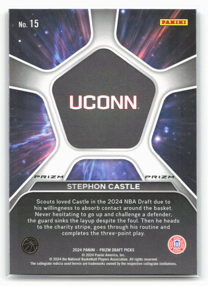 2024 Panini Prizm Draft Picks #15 Stephon Castle Deep Space Prizms Silver 27570