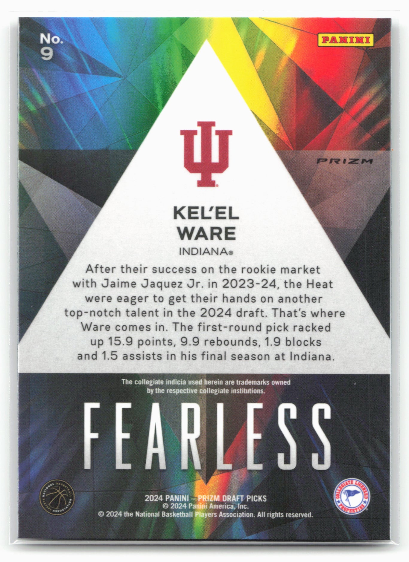 2024 Panini Prizm Draft Picks #9 Kel'el Ware Fearless Prizms Silver 27571