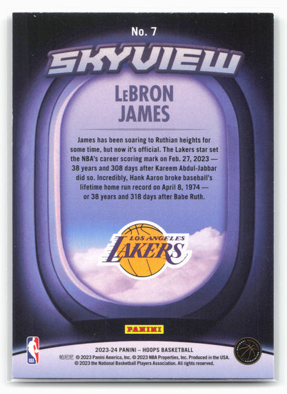 2023-24 Hoops #7 LeBron James Skyview 27572