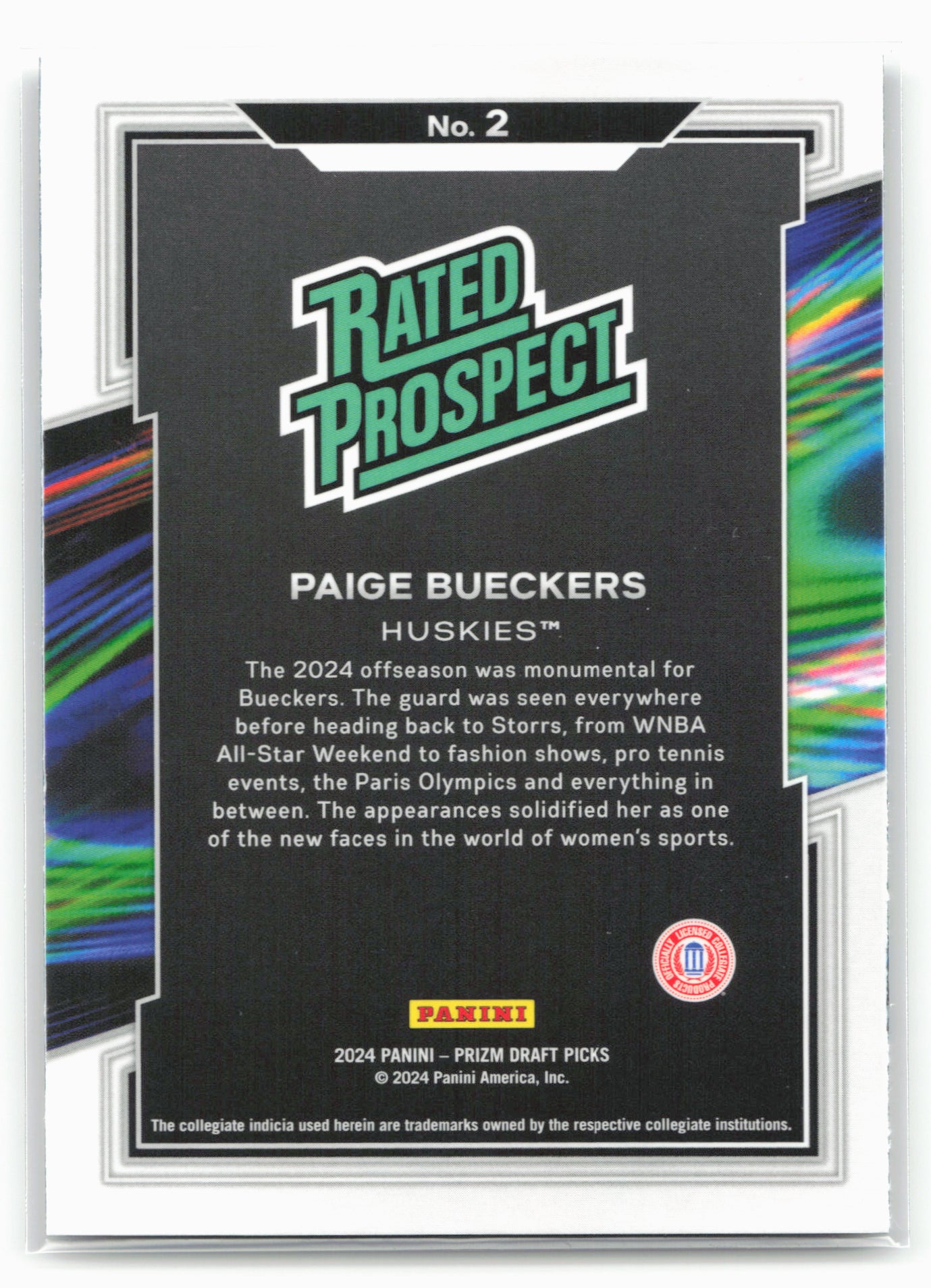 2024 Panini Prizm Draft Picks #2 Paige Bueckers Rated Prospect 27574