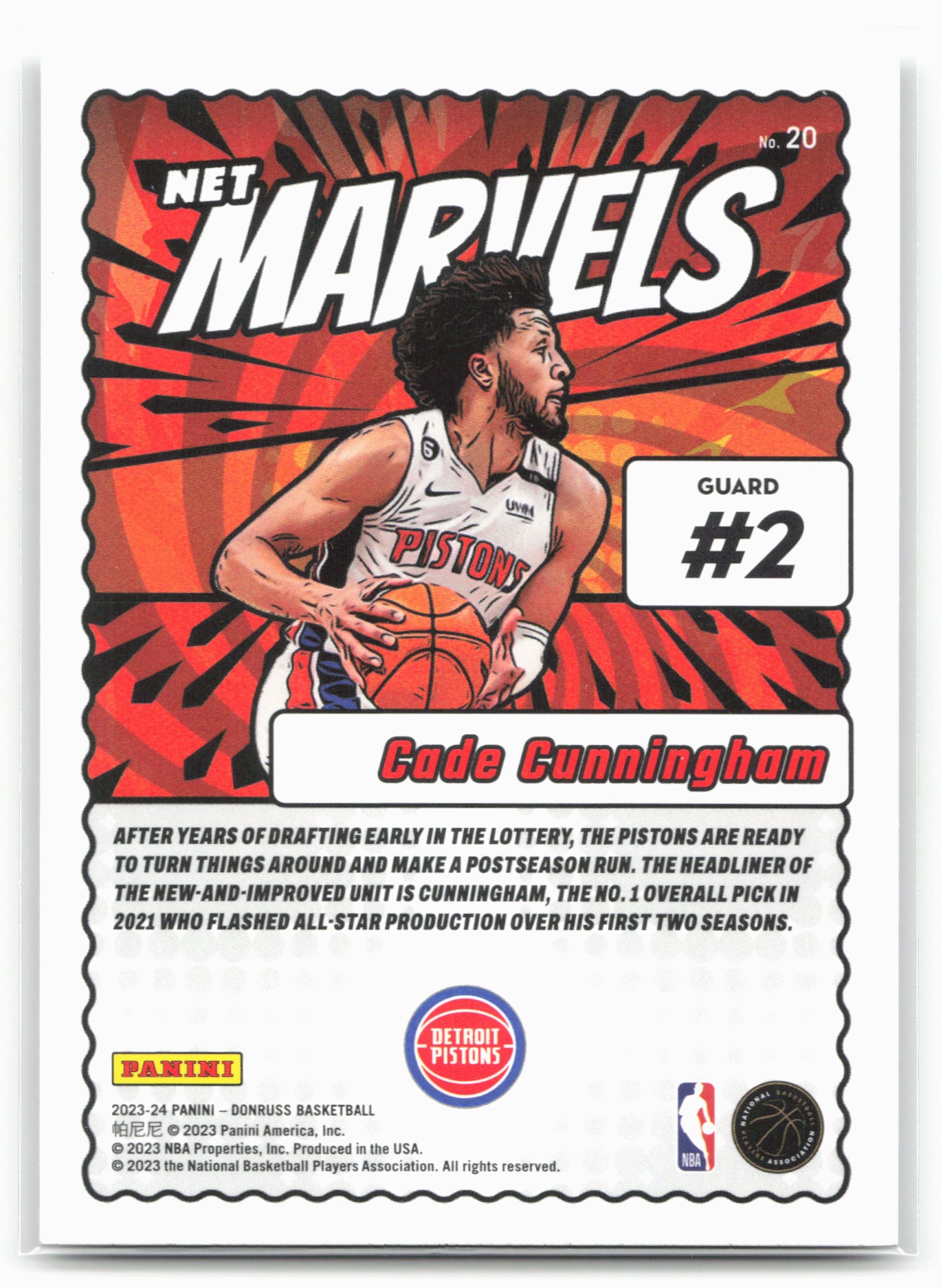 2023-24 Donruss #20 Cade Cunningham Net Marvels 27577