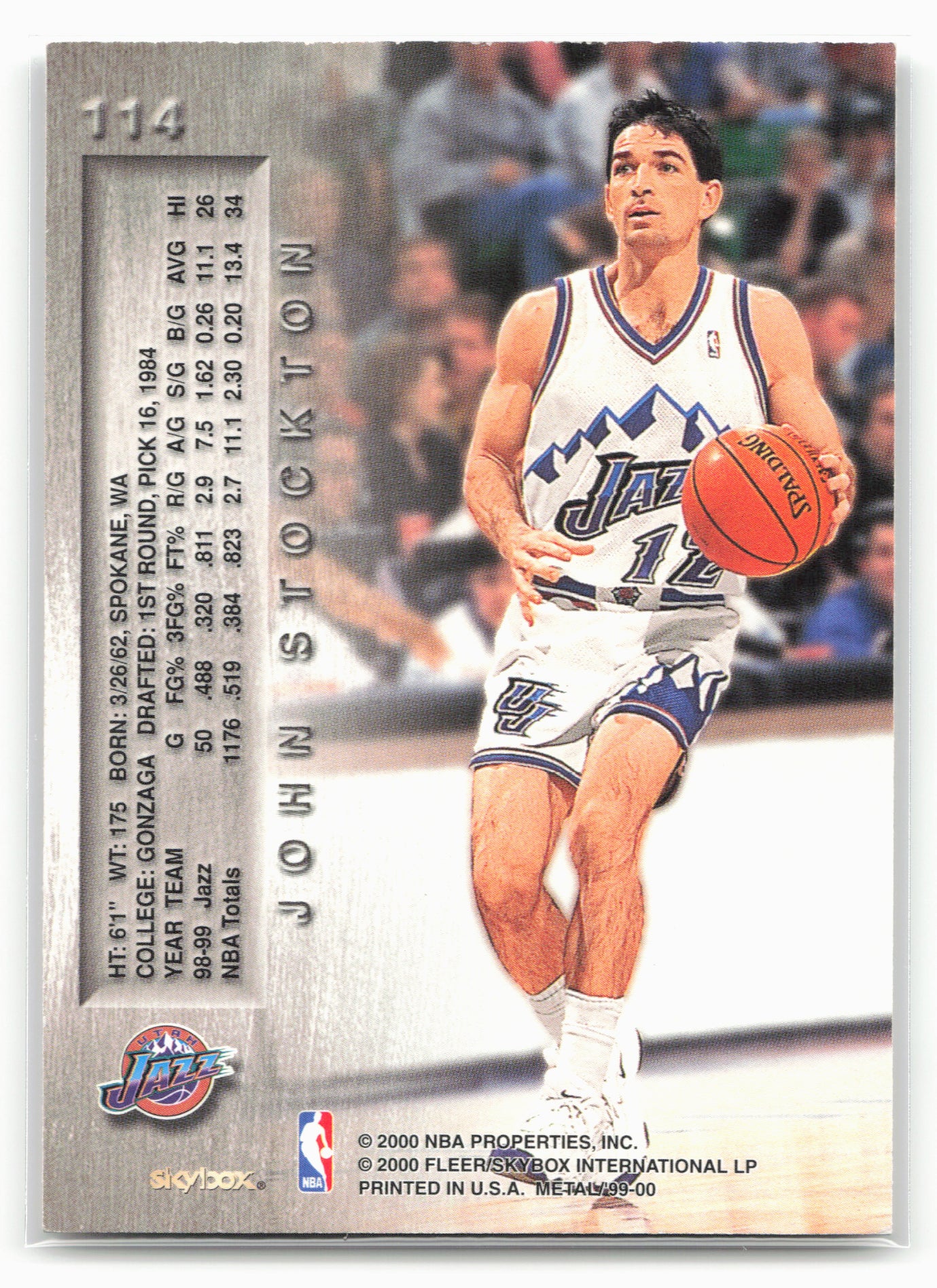1999-00 Metal #114 John Stockton 27582