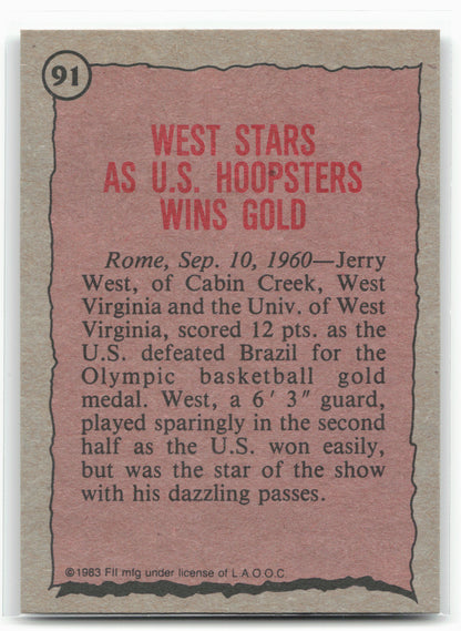 1983 Topps Greatest Olympians #91 Jerry West
