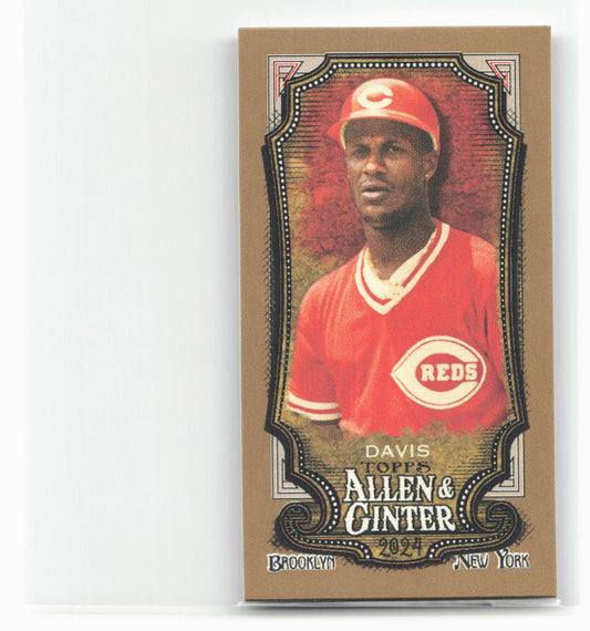 2024 Topps Allen & Ginter #330 Eric Davis Mini Gold Border