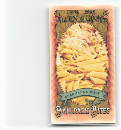 2024 Topps Allen & Ginter #BB-6 Crab Mac &amp; Cheese Mini Ballpark Bites