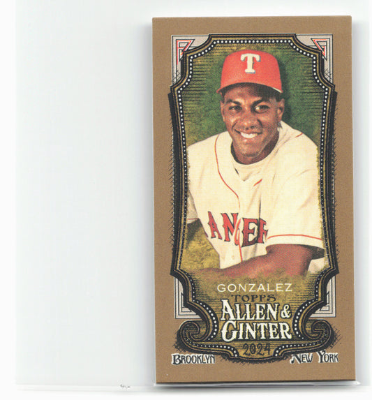 2024 Topps Allen & Ginter #311 Juan Gonzalez Mini Gold Border