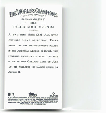 2024 Topps Allen & Ginter #RD-8 Tyler Soderstrom Mini Rookie Design Variations