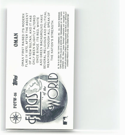 2024 Topps Allen & Ginter #FOTW-26 Oman Mini Flags of the World