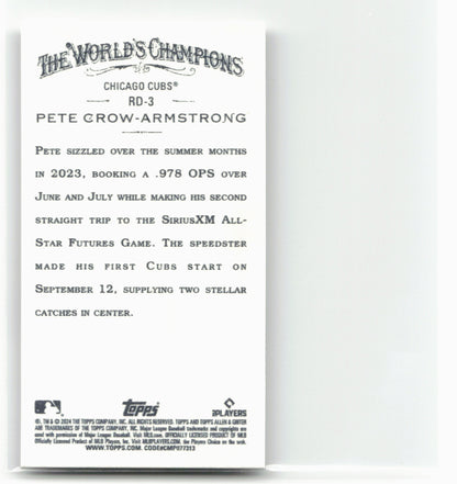 2024 Topps Allen & Ginter #RD-3 Pete Crow-Armstrong Mini Rookie Design