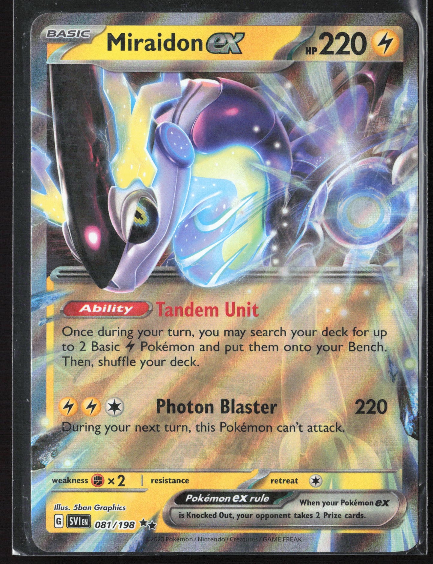 SV01: Scarlet & Violet Base Set #081/198 Miraidon ex Holo 27712