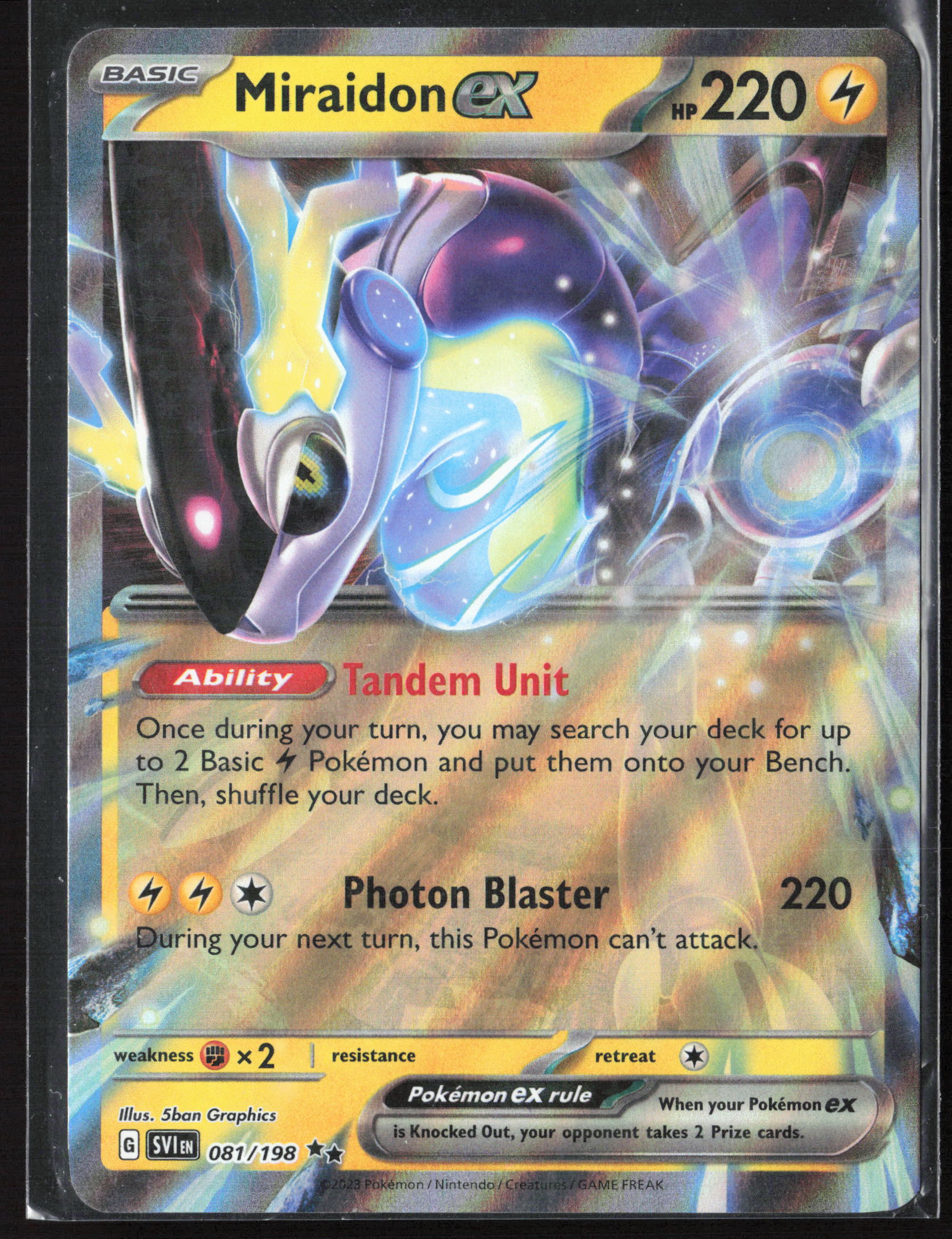 SV01: Scarlet & Violet Base Set #081/198 Miraidon ex Holo 27712