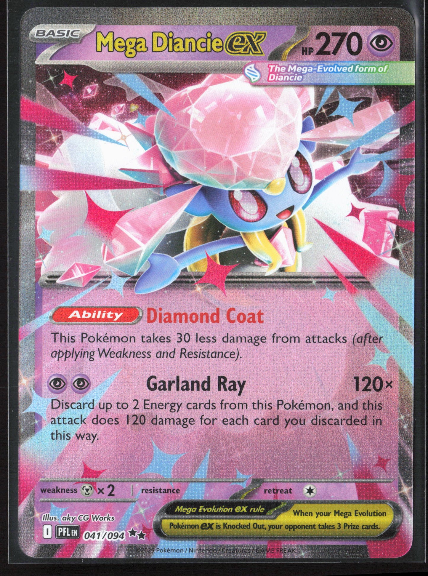 ME02: Phantasmal Flames #041/094 Mega Diancie ex Holo 27719