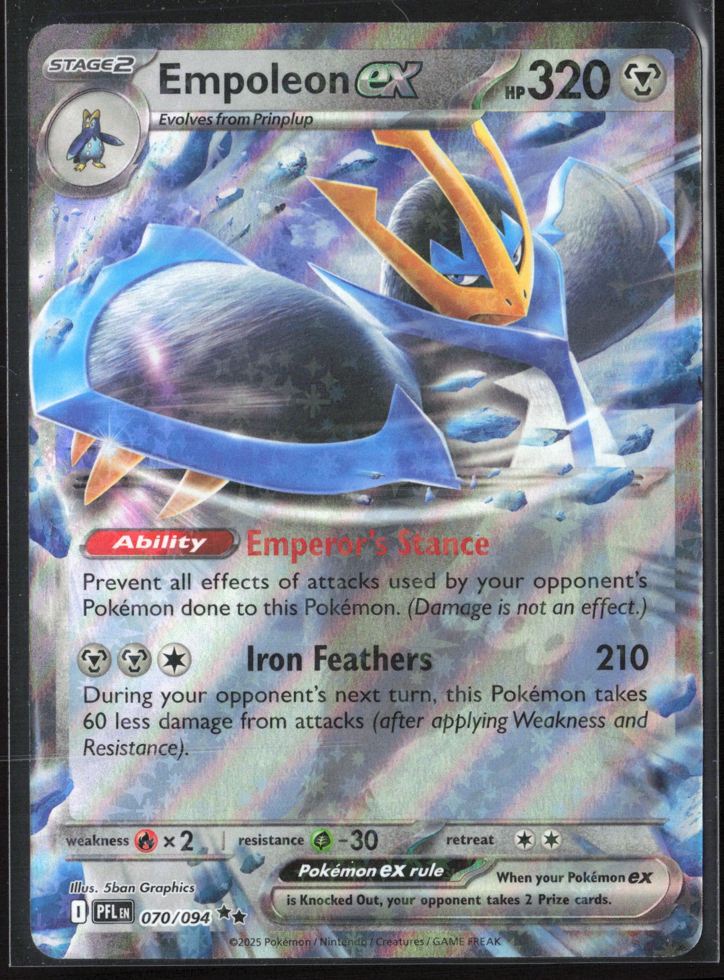 ME02: Phantasmal Flames #070/094 Empoleon ex Holo 27720