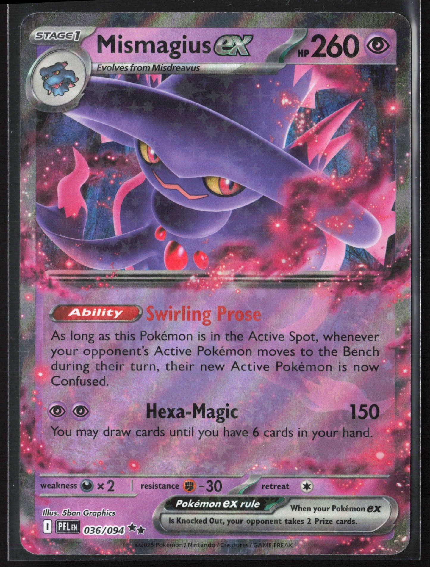 ME02: Phantasmal Flames #036/094 Mismagius ex Holo 27733