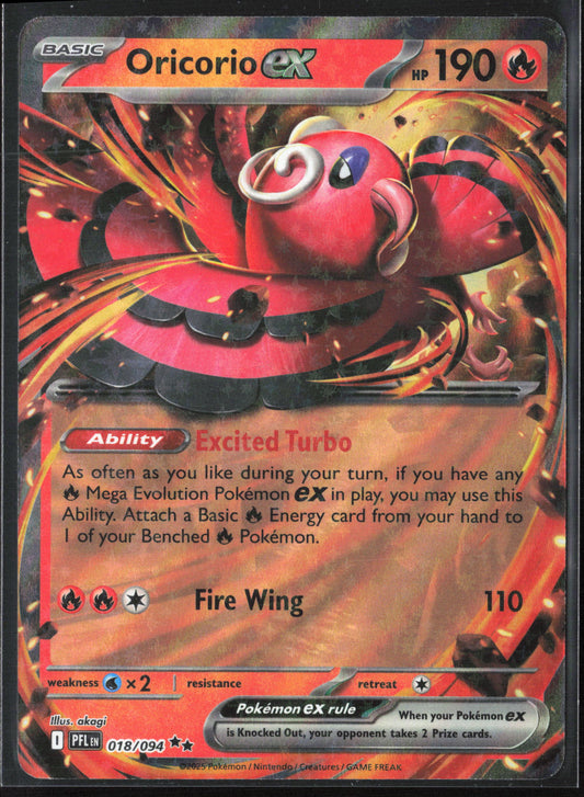 ME02: Phantasmal Flames #018/094 Oricorio ex Holo 27734