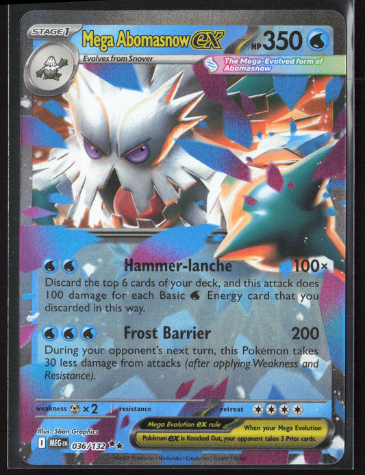 ME01: Mega Evolution #036/132 Mega Abomasnow ex Holo 27735