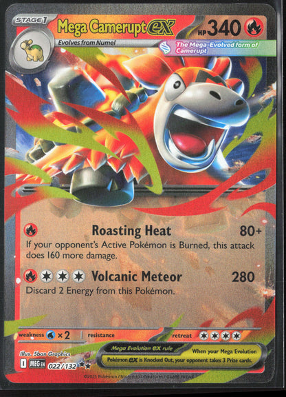 ME01: Mega Evolution #022/132 Mega Camerupt ex Holo 27739