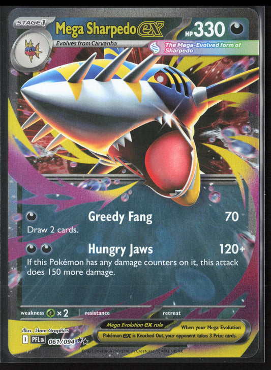 ME02: Phantasmal Flames #061/094 Mega Sharpedo ex Holo 27740