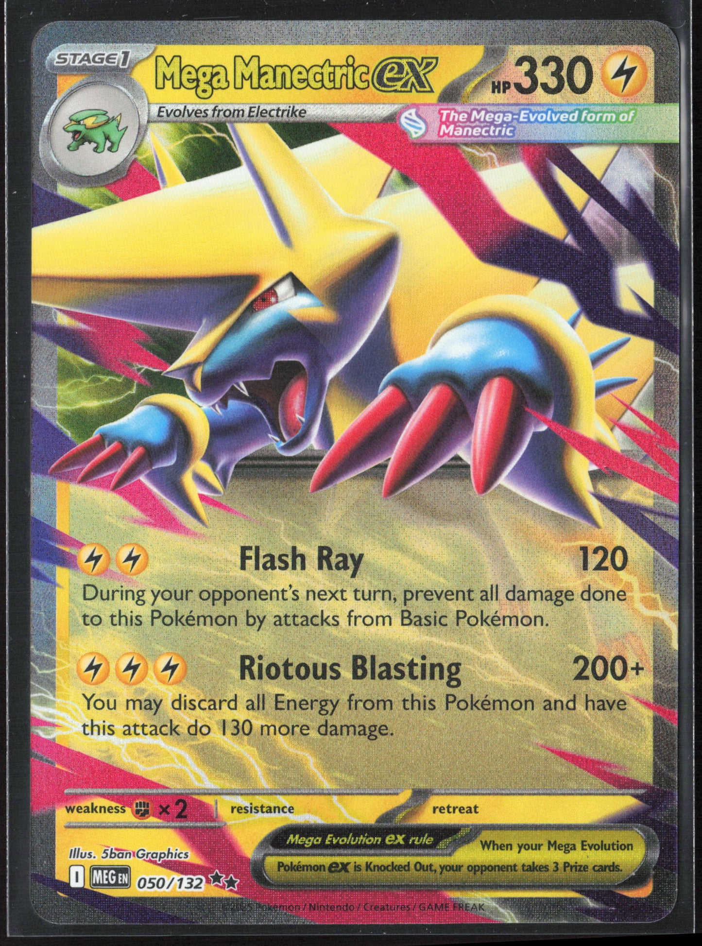 ME01: Mega Evolution #050/132 Mega Manectric ex Holo 27743