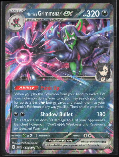 SV10: Destined Rivals #136/182 Marnie's Grimmsnarl ex Holo 27752