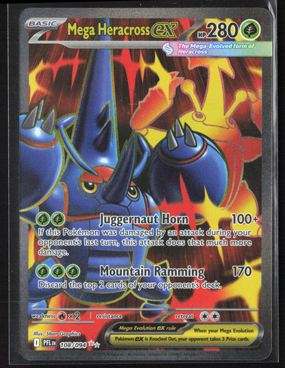 ME02: Phantasmal Flames #108/094 Mega Heracross ex Holo 27766