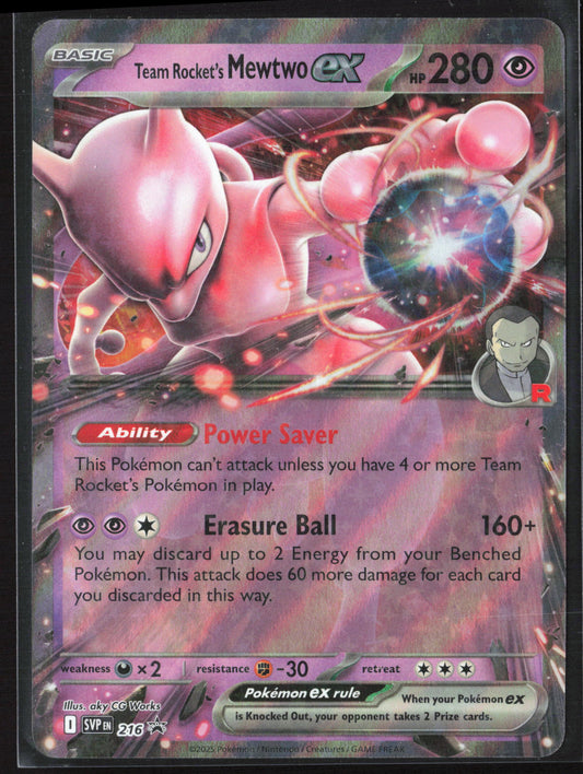 SV: Scarlet & Violet Promo Cards #216 Team Rocket's Mewtwo ex Holo 27767