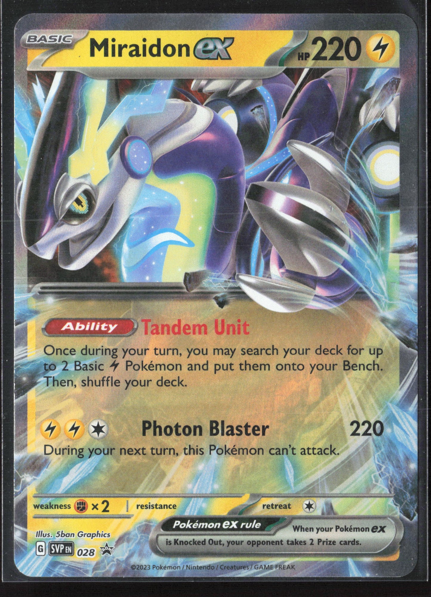 SV: Scarlet & Violet Promo Cards #028 Miraidon ex Holo 27779