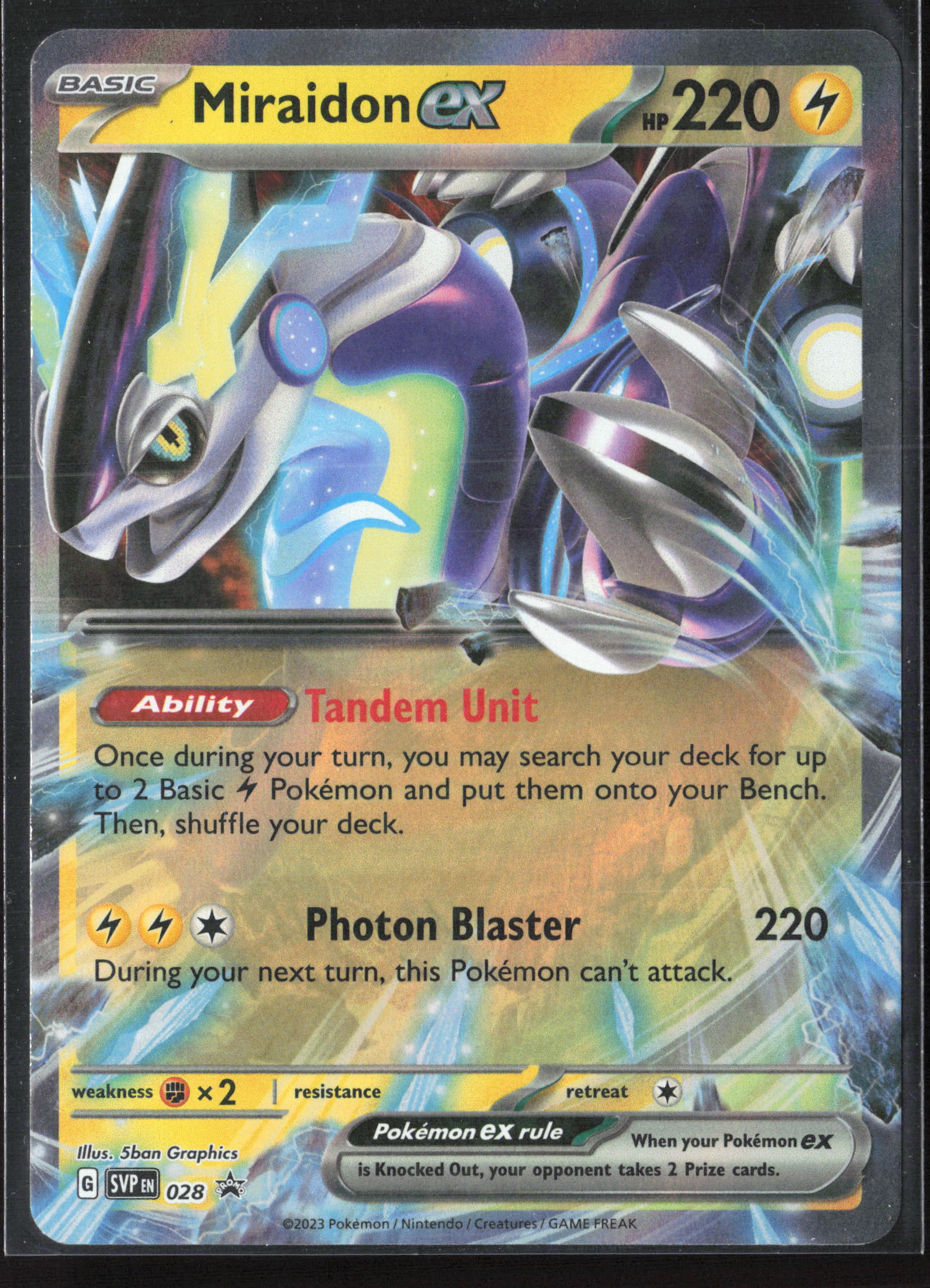 SV: Scarlet & Violet Promo Cards #028 Miraidon ex Holo 27779