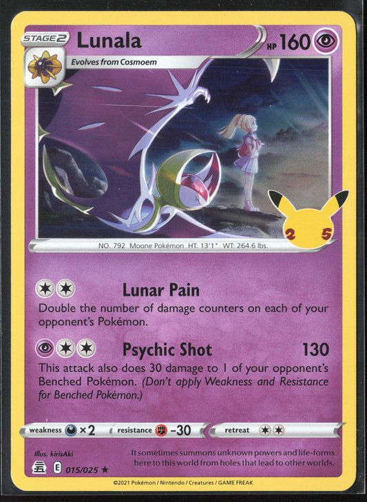 Celebrations #015/025 Lunala Holo 27794