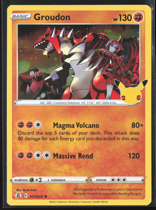 Celebrations #017/025 Groudon Holo 27799