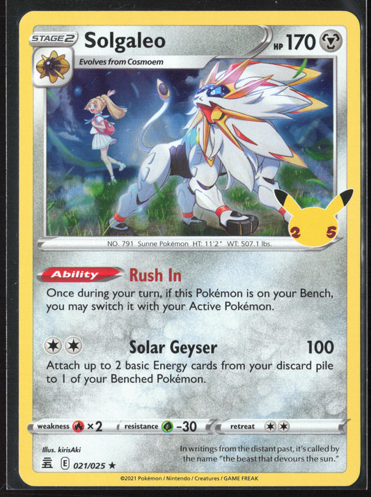 Celebrations #021/025 Solgaleo Holo 27801