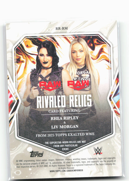 2025 Topps Exalted WWE #RR-RM Liv Morgan / Rhea Ripley Rivaled Relics