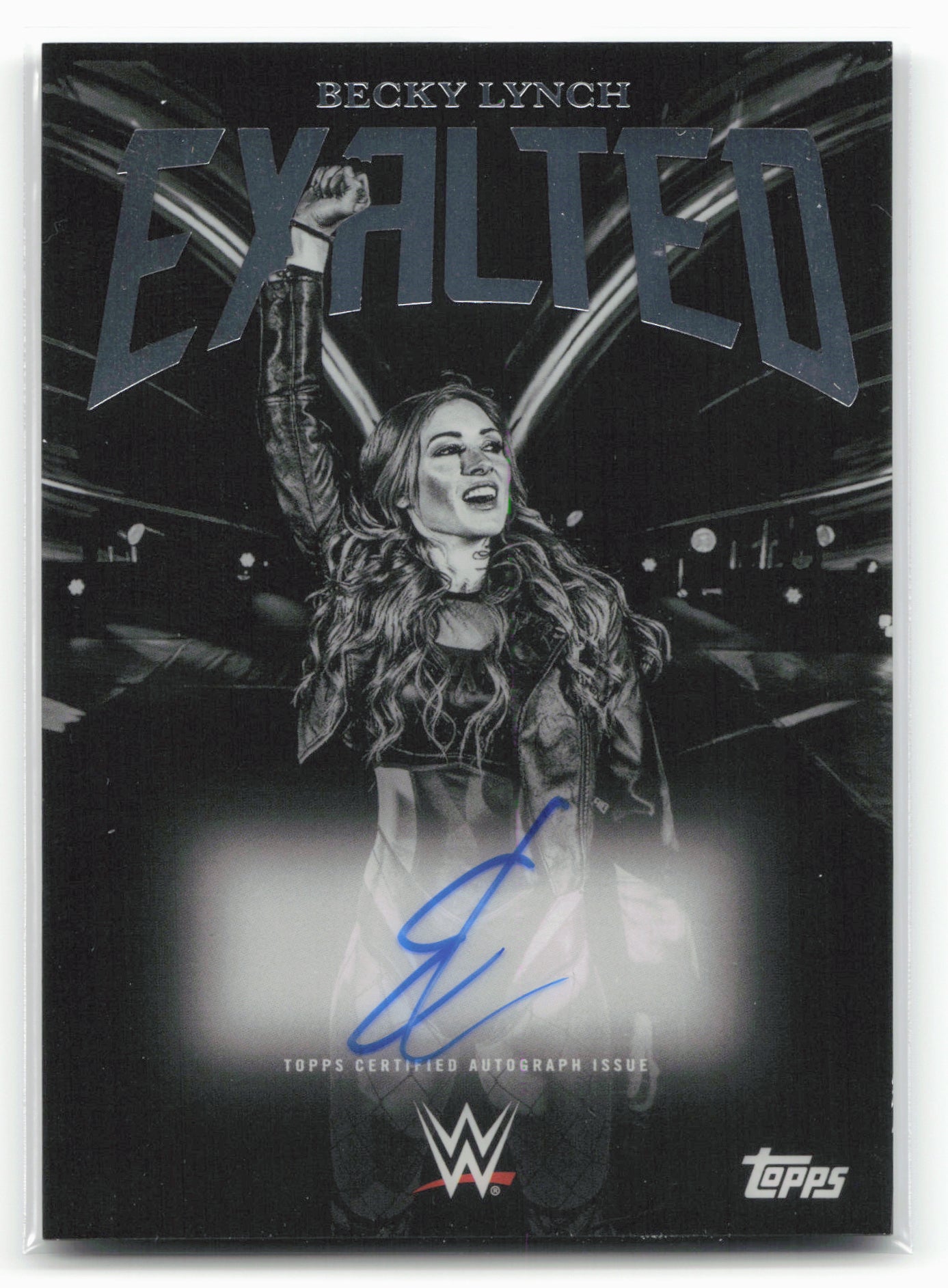 2025 Topps Exalted WWE #BWS-BLY Becky Lynch Black and White Signatures
