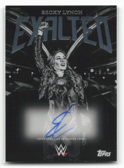 2025 Topps Exalted WWE #BWS-BLY Becky Lynch Black and White Signatures