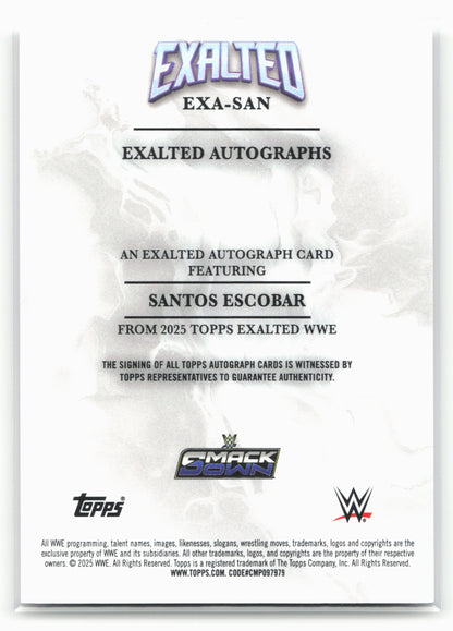 2025 Topps Exalted WWE #EXA-SAN Santos Escobar Exalted Autographs