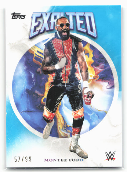 2025 Topps Exalted WWE #97 Montez Ford Aqua